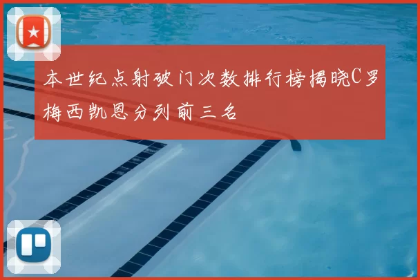 本世纪点射破门次数排行榜揭晓C罗梅西凯恩分列前三名